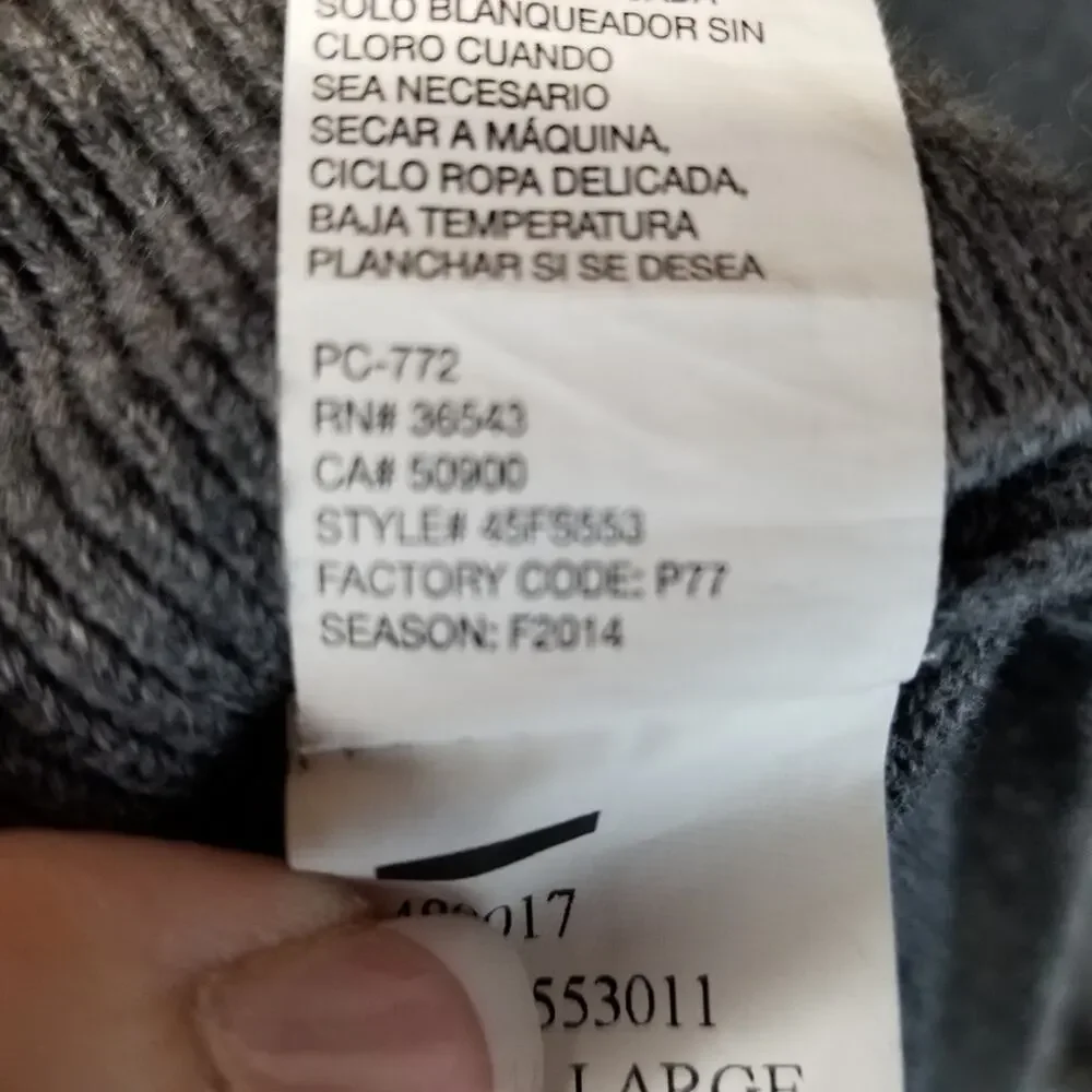 IZOD Sweater 2XL  Men's Fine Gauge Essentials V-Neck Solid Gray